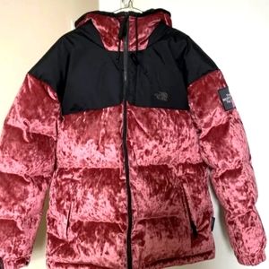 Rare The North Face Nuptse Velvet Series Royal Pink
